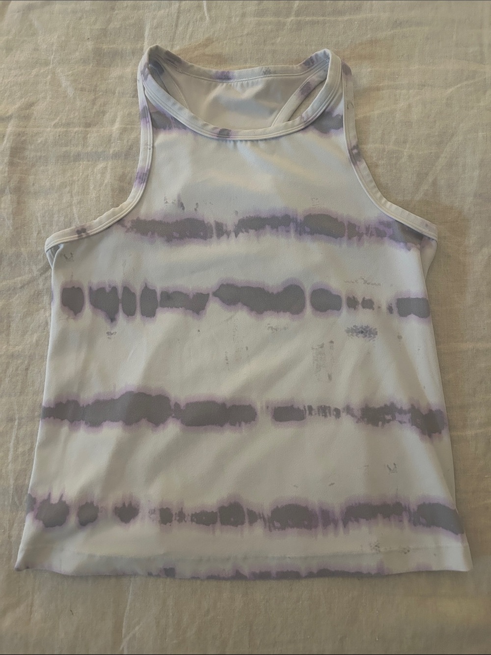 Lululemon Align Tie-Dye Racerback Tank Top — Lavender and Light Gray